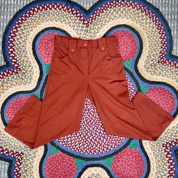 Vintage Vintage K-Mart Maroon Trousers Size 14P - Picture 1 of 5